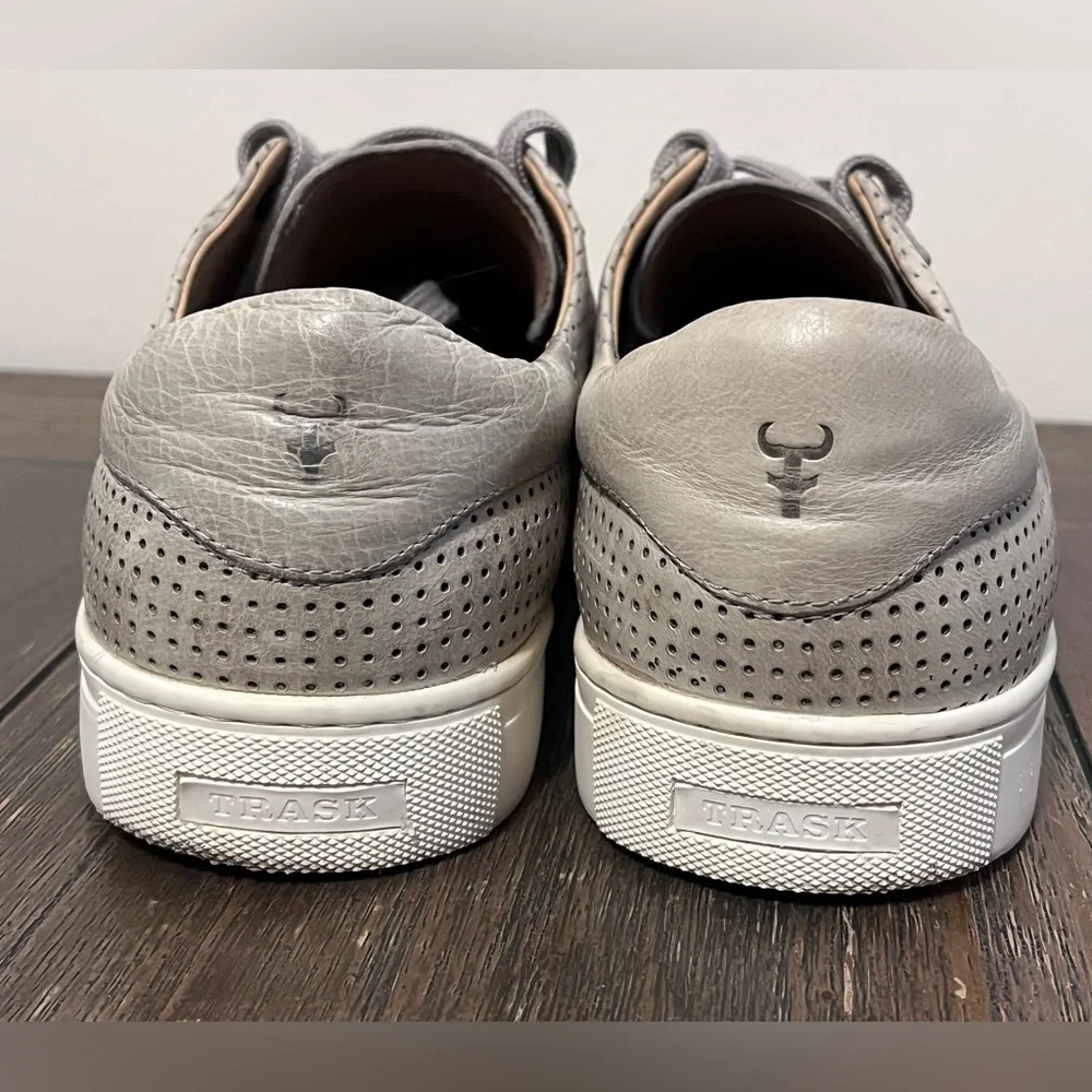 Trask Aaron Grey Leather Sneakers men’s size 10.5